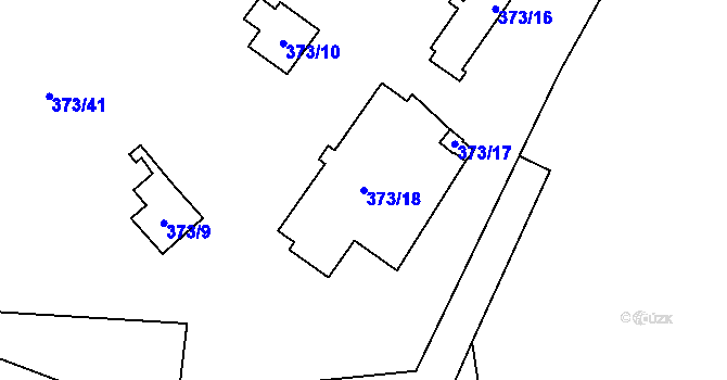 Parcela st. 373/18 v KÚ Holany, Katastrální mapa