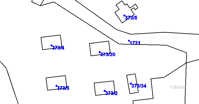 Parcela st. 373/20 v KÚ Holany, Katastrální mapa