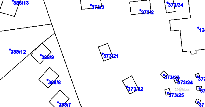 Parcela st. 373/21 v KÚ Holany, Katastrální mapa