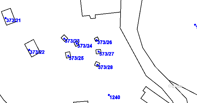 Parcela st. 373/27 v KÚ Holany, Katastrální mapa