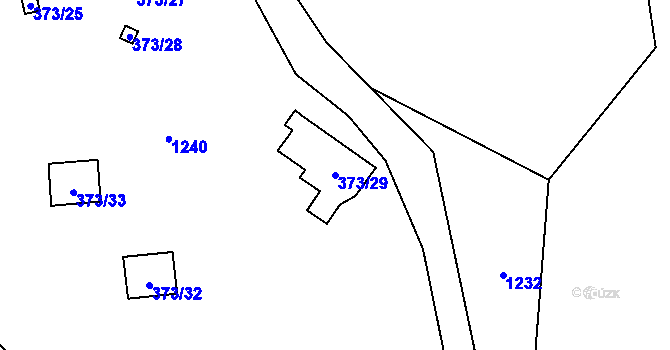 Parcela st. 373/29 v KÚ Holany, Katastrální mapa