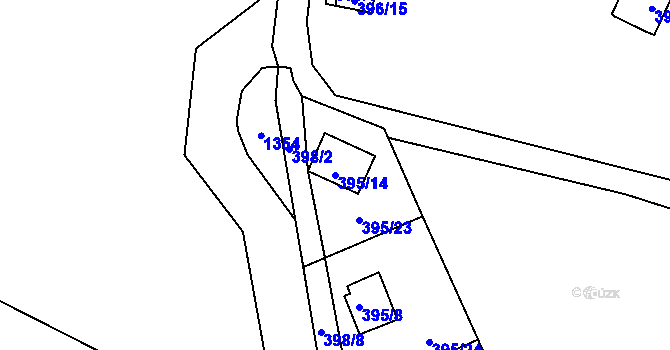 Parcela st. 395/14 v KÚ Holany, Katastrální mapa