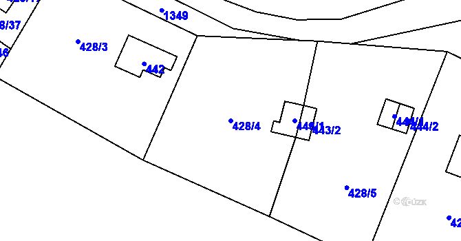 Parcela st. 428/4 v KÚ Holany, Katastrální mapa