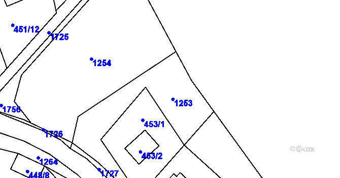 Parcela st. 452/4 v KÚ Holany, Katastrální mapa