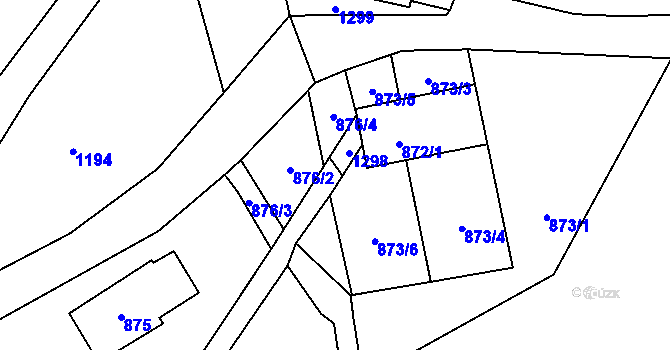 Parcela st. 881/2 v KÚ Holany, Katastrální mapa