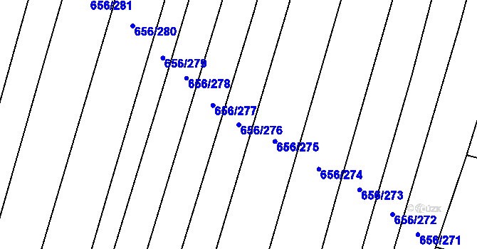 Parcela st. 656/276 v KÚ Holasice, Katastrální mapa