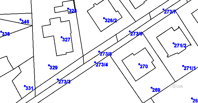 Parcela st. 273/5 v KÚ Holasovice, Katastrální mapa