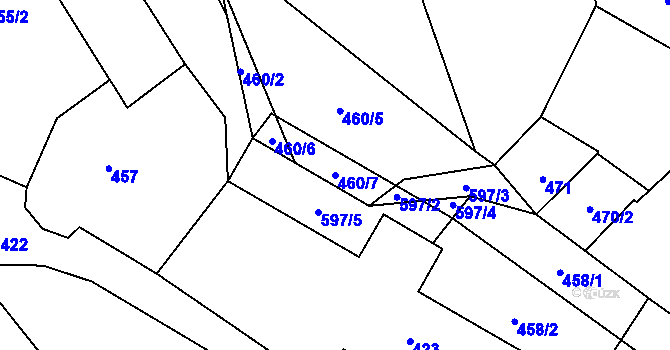 Parcela st. 460/7 v KÚ Holasovice, Katastrální mapa