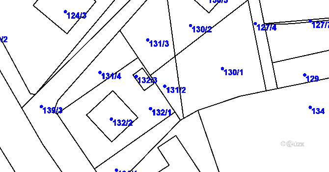 Parcela st. 131/2 v KÚ Holasovice, Katastrální mapa