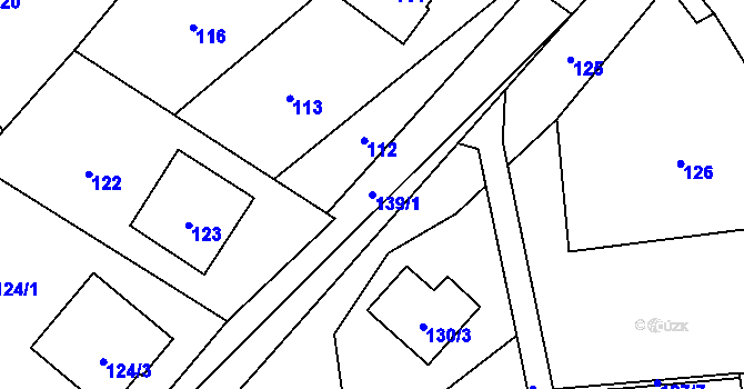Parcela st. 139/1 v KÚ Holasovice, Katastrální mapa