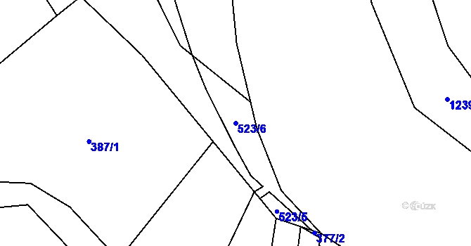 Parcela st. 523/6 v KÚ Holasovice, Katastrální mapa