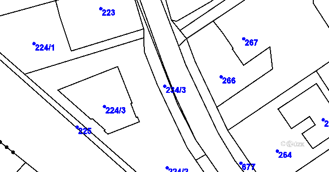 Parcela st. 234/3 v KÚ Holasovice, Katastrální mapa