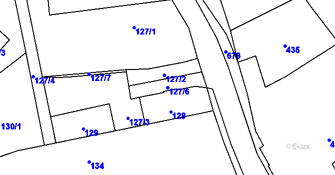 Parcela st. 127/6 v KÚ Holasovice, Katastrální mapa