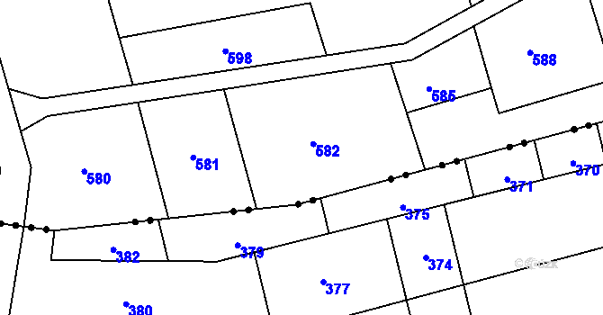 Parcela st. 350/7 v KÚ Loděnice, Katastrální mapa