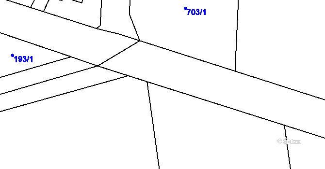 Parcela st. 376/2 v KÚ Loděnice, Katastrální mapa