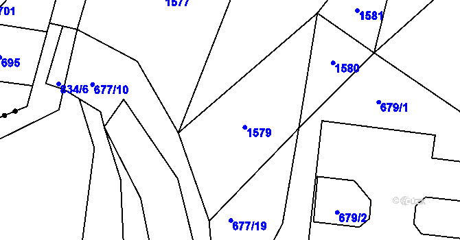Parcela st. 677/18 v KÚ Neplachovice, Katastrální mapa