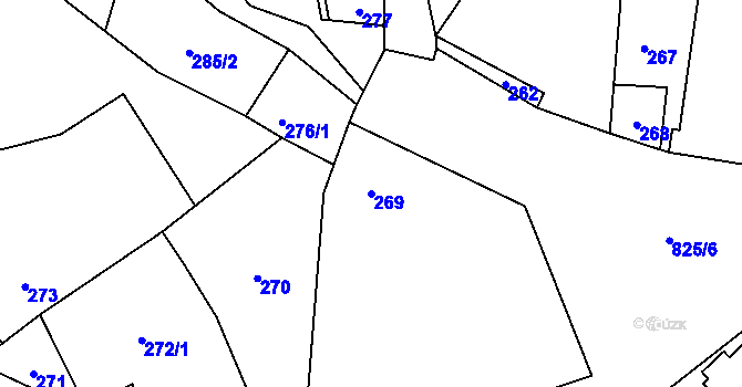 Parcela st. 269 v KÚ Neplachovice, Katastrální mapa