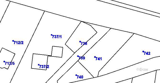 Parcela st. 738 v KÚ Neplachovice, Katastrální mapa