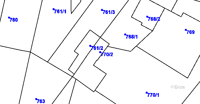 Parcela st. 770/2 v KÚ Neplachovice, Katastrální mapa