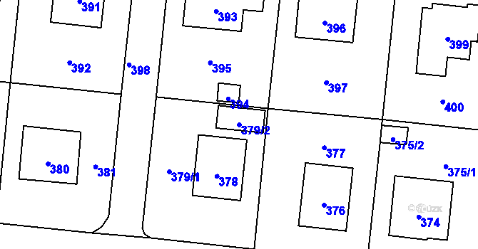 Parcela st. 379/2 v KÚ Neplachovice, Katastrální mapa
