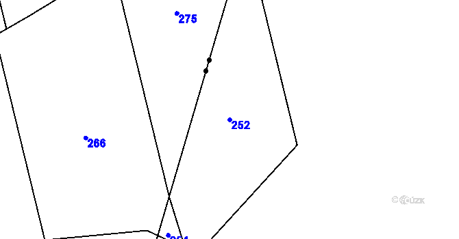 Parcela st. 252 v KÚ Štemplovec, Katastrální mapa