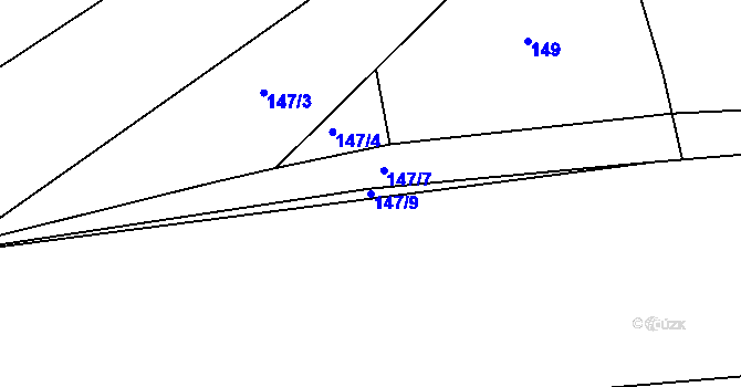 Parcela st. 147/9 v KÚ Štemplovec, Katastrální mapa