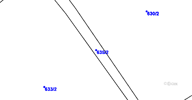 Parcela st. 635/2 v KÚ Holčovice, Katastrální mapa