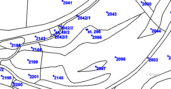 Parcela st. 223/6 v KÚ Holedeč, Katastrální mapa