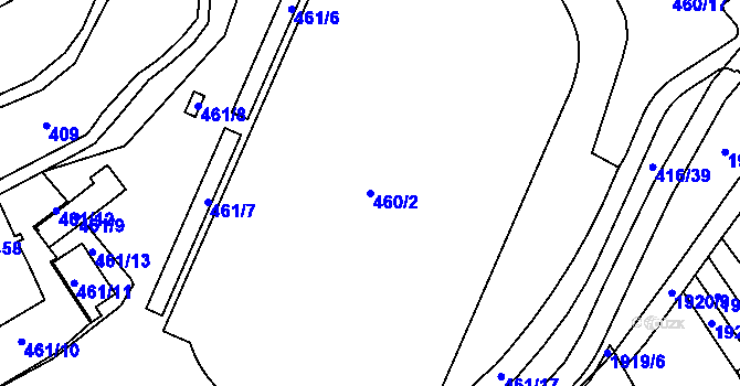 Parcela st. 460/2 v KÚ Holešov, Katastrální mapa