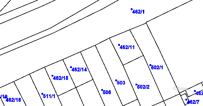 Parcela st. 462/12 v KÚ Holešov, Katastrální mapa