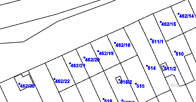 Parcela st. 462/19 v KÚ Holešov, Katastrální mapa