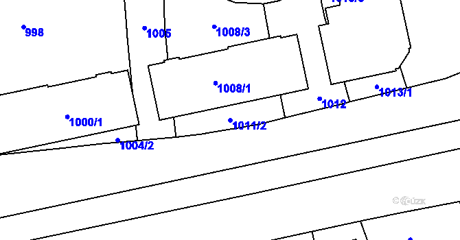Parcela st. 1011/2 v KÚ Holešov, Katastrální mapa