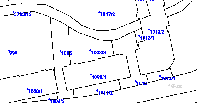 Parcela st. 1011/3 v KÚ Holešov, Katastrální mapa