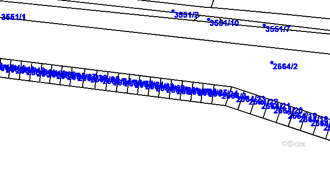 Parcela st. 2664/28 v KÚ Holešov, Katastrální mapa