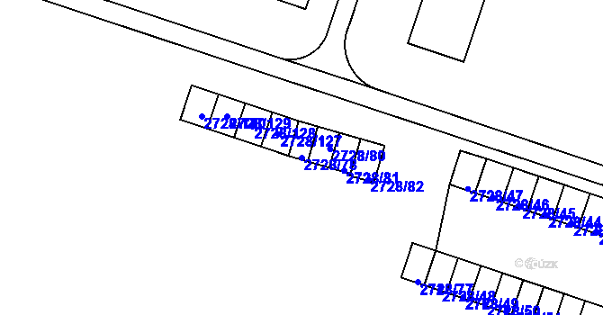 Parcela st. 2728/78 v KÚ Holešov, Katastrální mapa