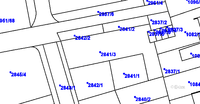 Parcela st. 2841/3 v KÚ Holešov, Katastrální mapa