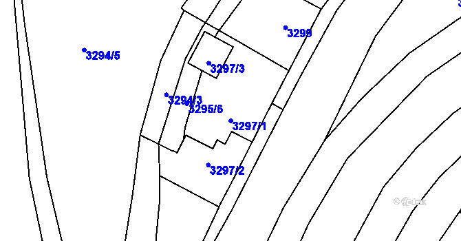 Parcela st. 3297/1 v KÚ Holešov, Katastrální mapa