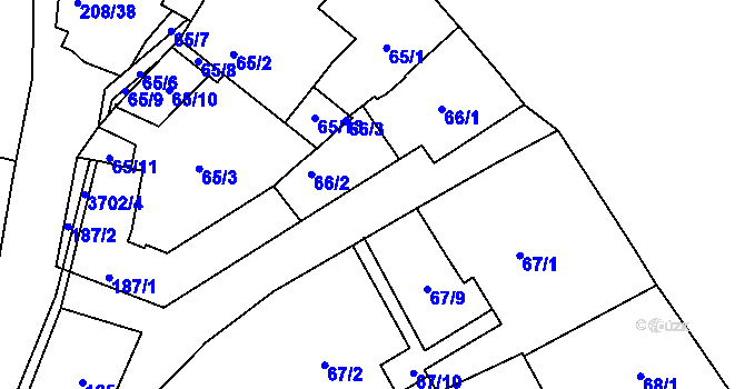 Parcela st. 182/6 v KÚ Holešov, Katastrální mapa