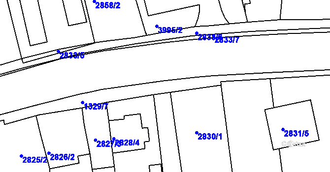 Parcela st. 1329/17 v KÚ Holešov, Katastrální mapa
