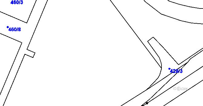 Parcela st. 460/9 v KÚ Holešov, Katastrální mapa