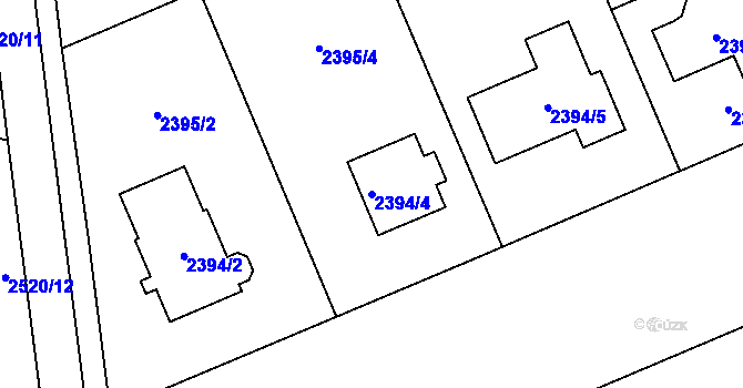 Parcela st. 2394/4 v KÚ Holešov, Katastrální mapa