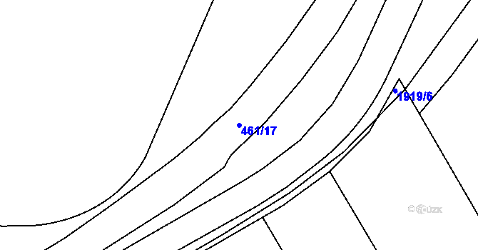 Parcela st. 461/17 v KÚ Holešov, Katastrální mapa