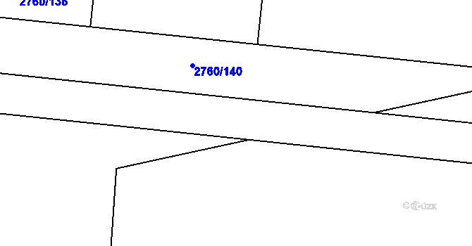 Parcela st. 2760/97 v KÚ Holešov, Katastrální mapa