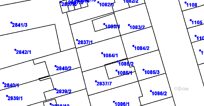 Parcela st. 1084/1 v KÚ Holešov, Katastrální mapa