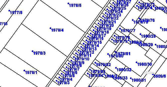 Parcela st. 1979/14 v KÚ Holešov, Katastrální mapa