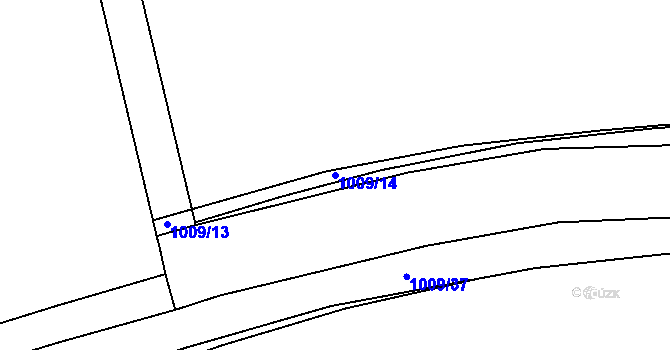 Parcela st. 1009/14 v KÚ Všetuly, Katastrální mapa