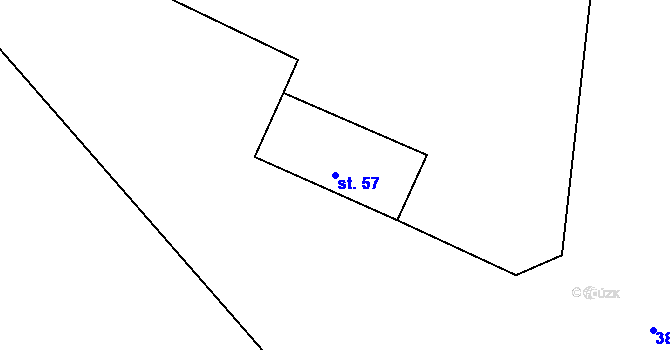 Parcela st. 57 v KÚ Holešovice u Chroustovic, Katastrální mapa