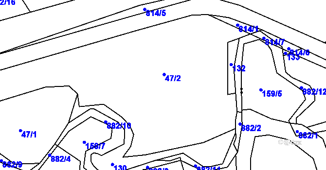 Parcela st. 47 v KÚ Holešovice u Chroustovic, Katastrální mapa