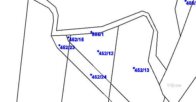 Parcela st. 452/12 v KÚ Holešovice u Chroustovic, Katastrální mapa
