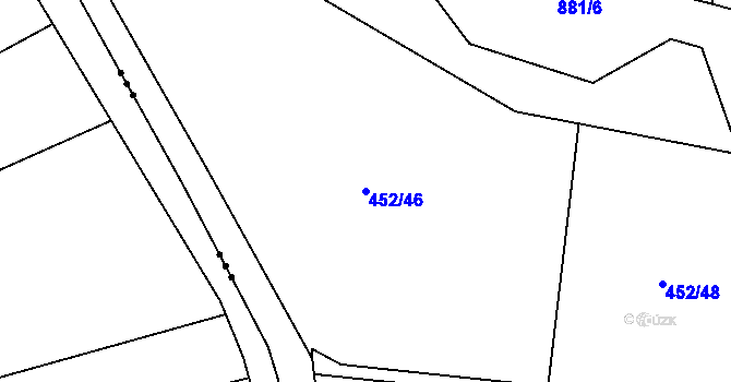 Parcela st. 452/46 v KÚ Holešovice u Chroustovic, Katastrální mapa